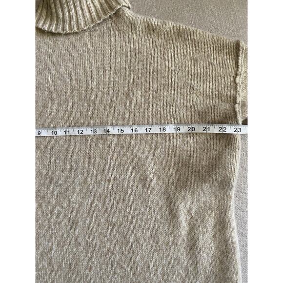 LOGG by H&M Sweater Women Small Beige Knit Wool Alpaca Blend Pullover Turtleneck - Picture 6 of 9